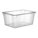 A clear plastic Choice food storage container with a clear lid.