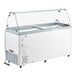 An Avantco ice cream dipping cabinet with a glass top.